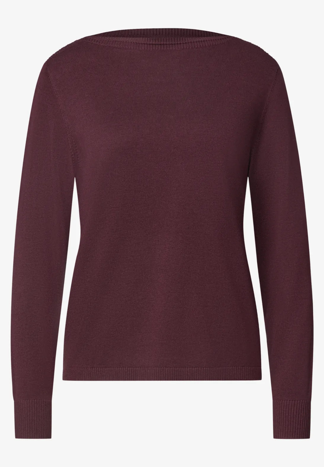 Finstrikket sweater med lange ærmer fra Street One