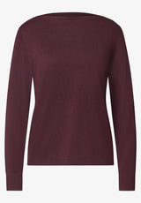 Finstrikket sweater med lange ærmer fra Street One