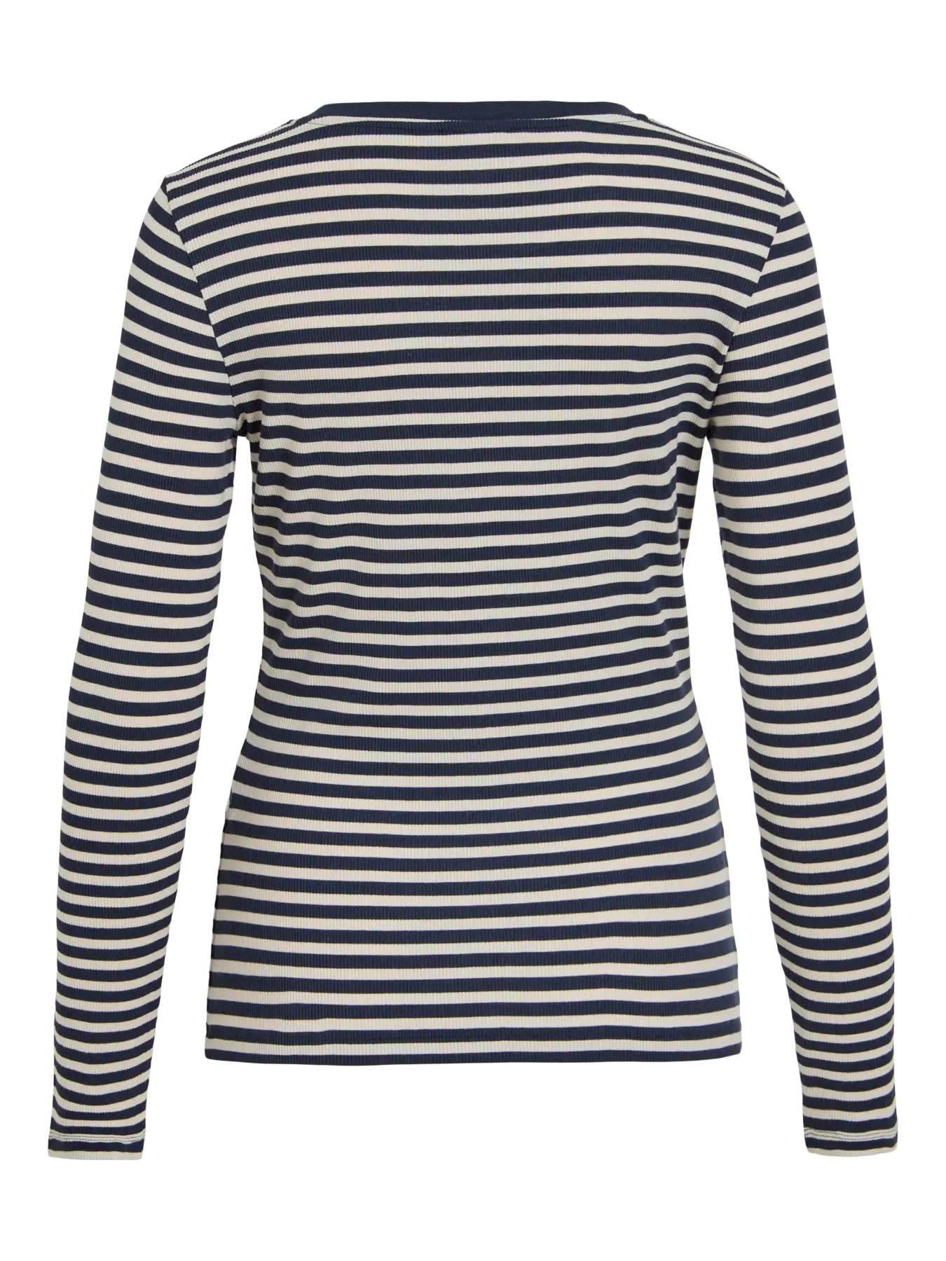 Navy Stripe langærmet top til dame