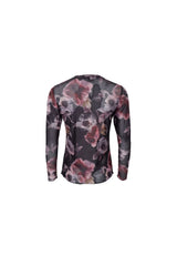 Black Colour Kamma Black Rose blomstret meshbluse