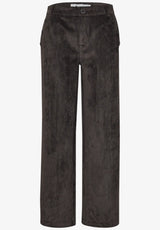 Street One Amalia fløjlsbukser med Casual Fit og Mid Waist