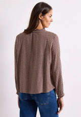 Check Blouse 346946 fra Street One i Warm Blush