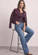 Rustic Rouge Street One bluse med rund hals