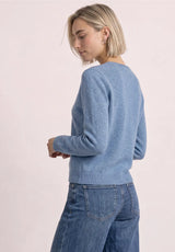 Cosy Cardigan 254147 Northern Blue Melange fra Street One
