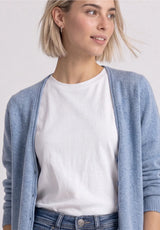 Northern Blue Melange cardigan med lange ærmer fra Street One