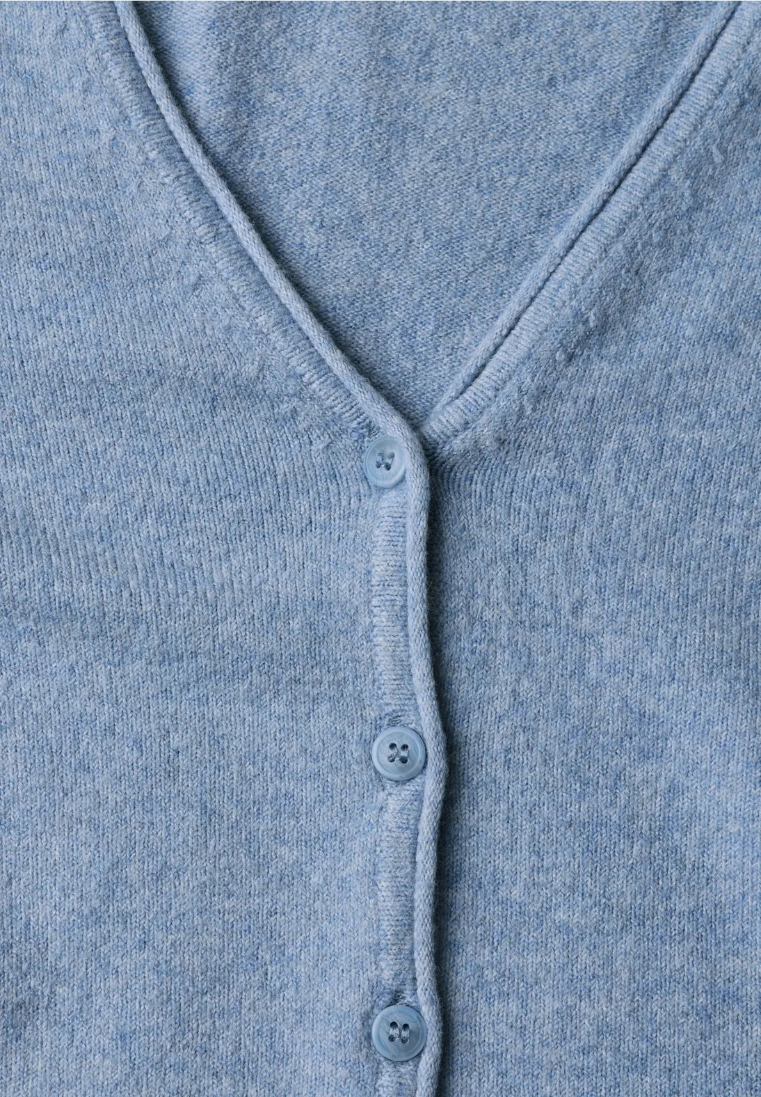 Blå meleret Street One cardigan i bomuldsblanding