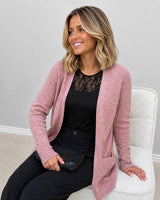 VILA VIRIL Open Knit Cardigan 14044041 Nostalgia Rose