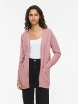 VILA VIRIL 14044041 støvet rosa åben cardigan