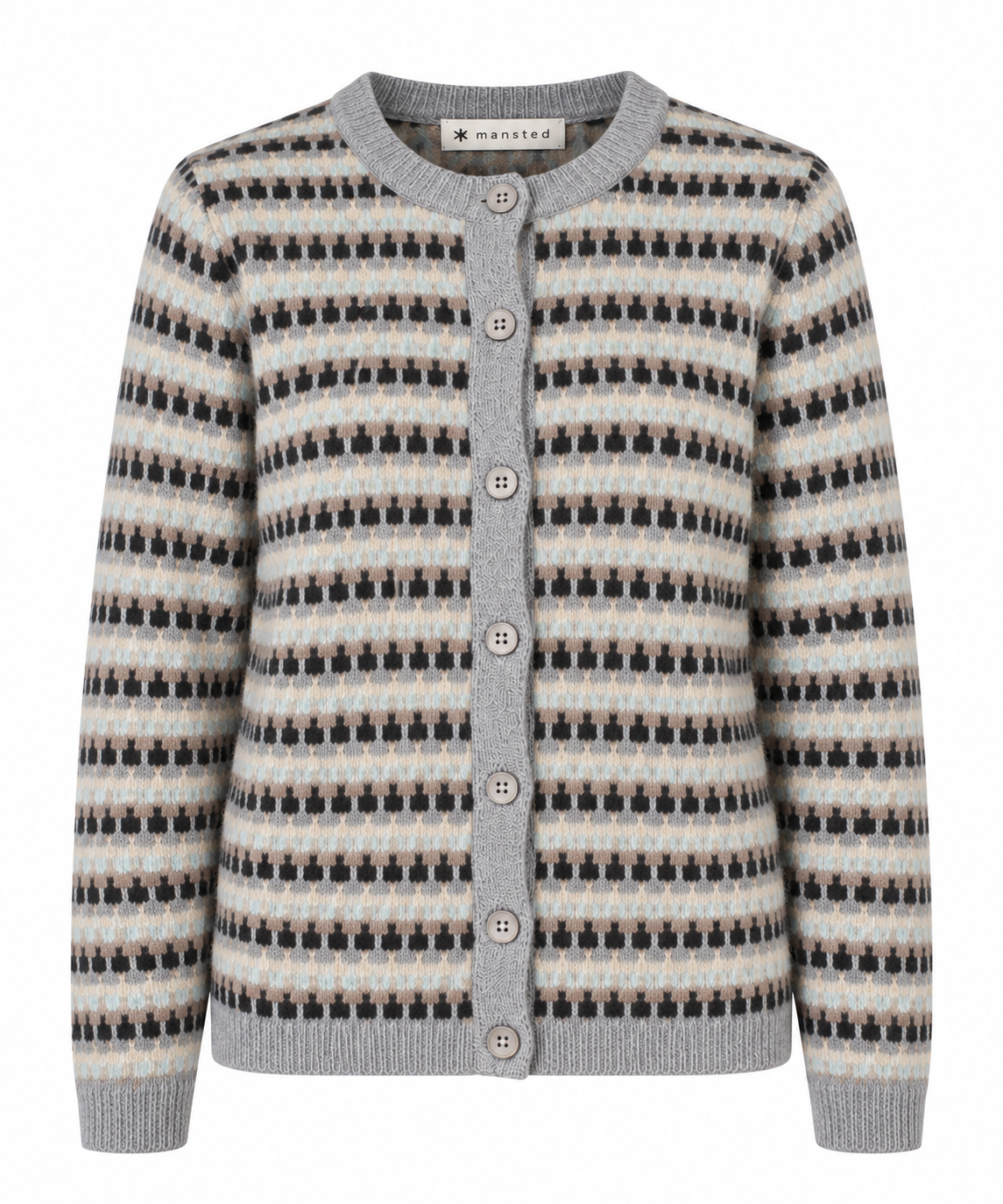 Mansted Yolie mønstret cardigan til dame