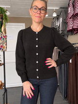 Street One Cosy Cardigan 254185 Black Coffee Melange