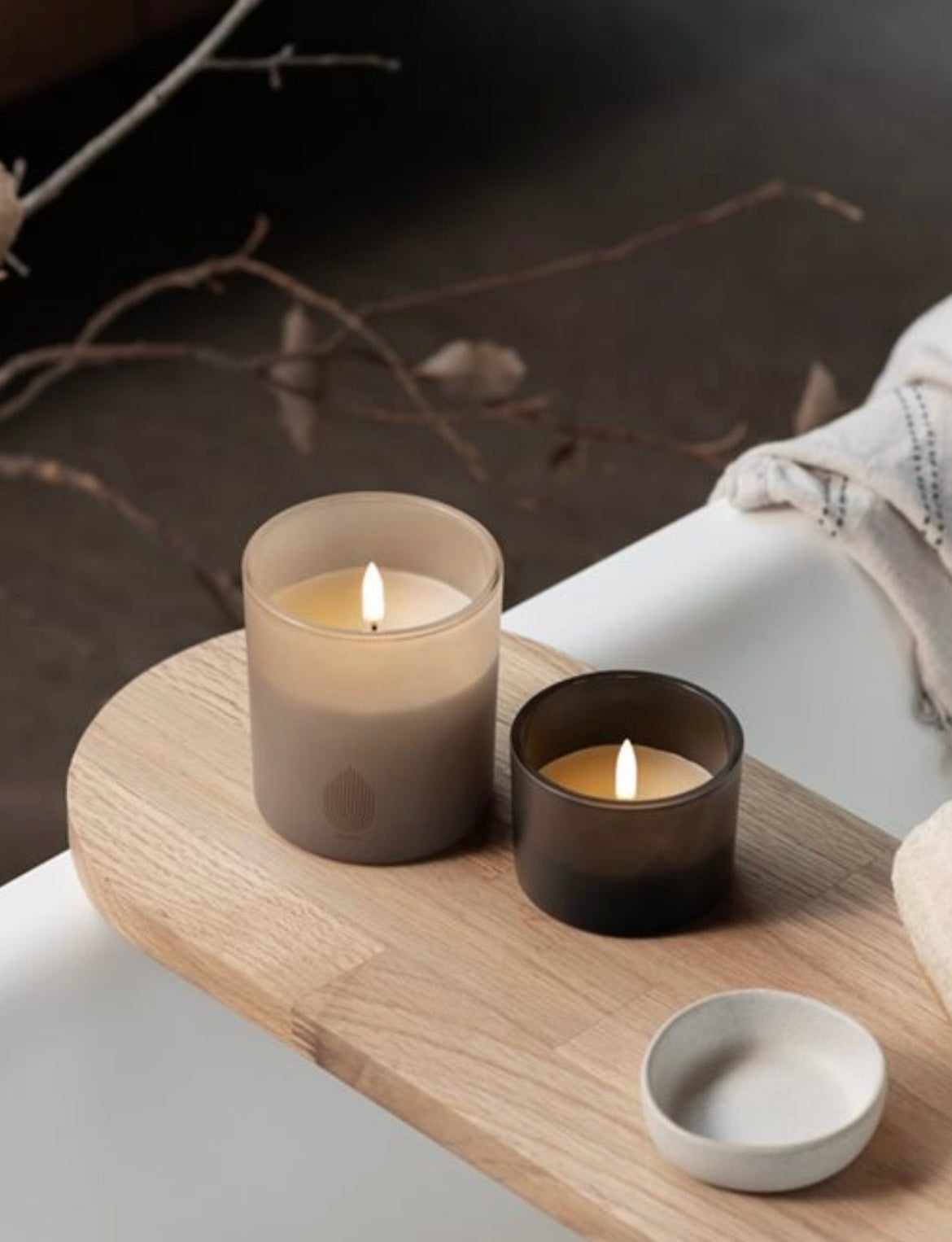 Uyuni LED lys - Glass Candle 9,2 x 10,2 cm - flere farver