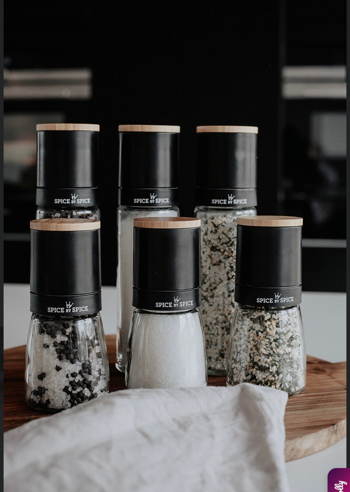Spice by Spice - Keramisk Kværn | Hvidløg & Persille salt | 150 g