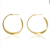 Twisted Large forgyldte hoops fra Zefina Denmark