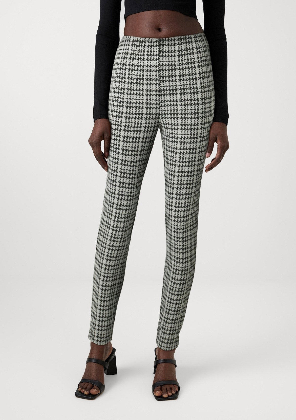VILA - Vihoundi HW 7/8 leggings - sort/hvid tern