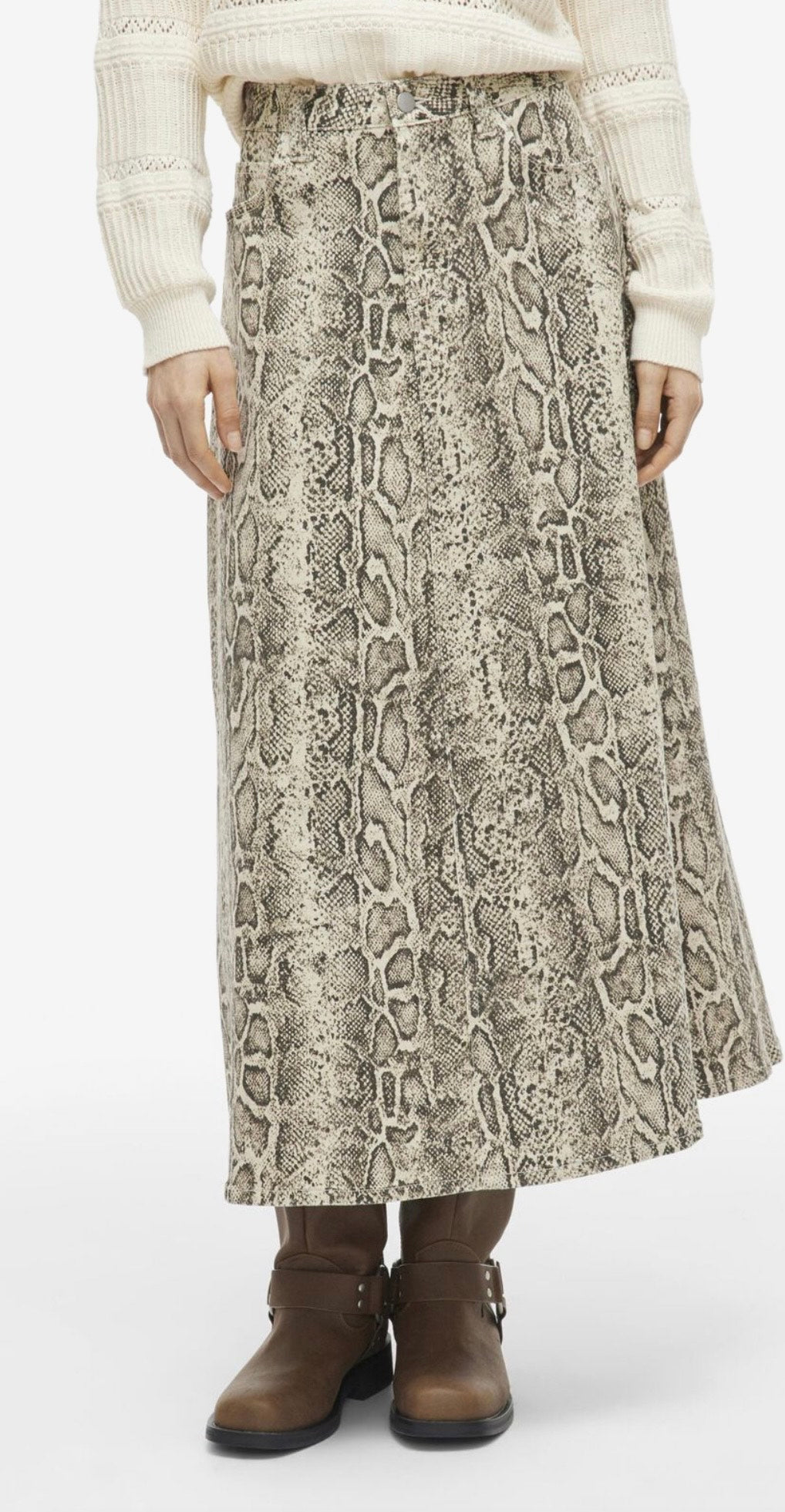 VILA - Vichia HW midi skirt - snake