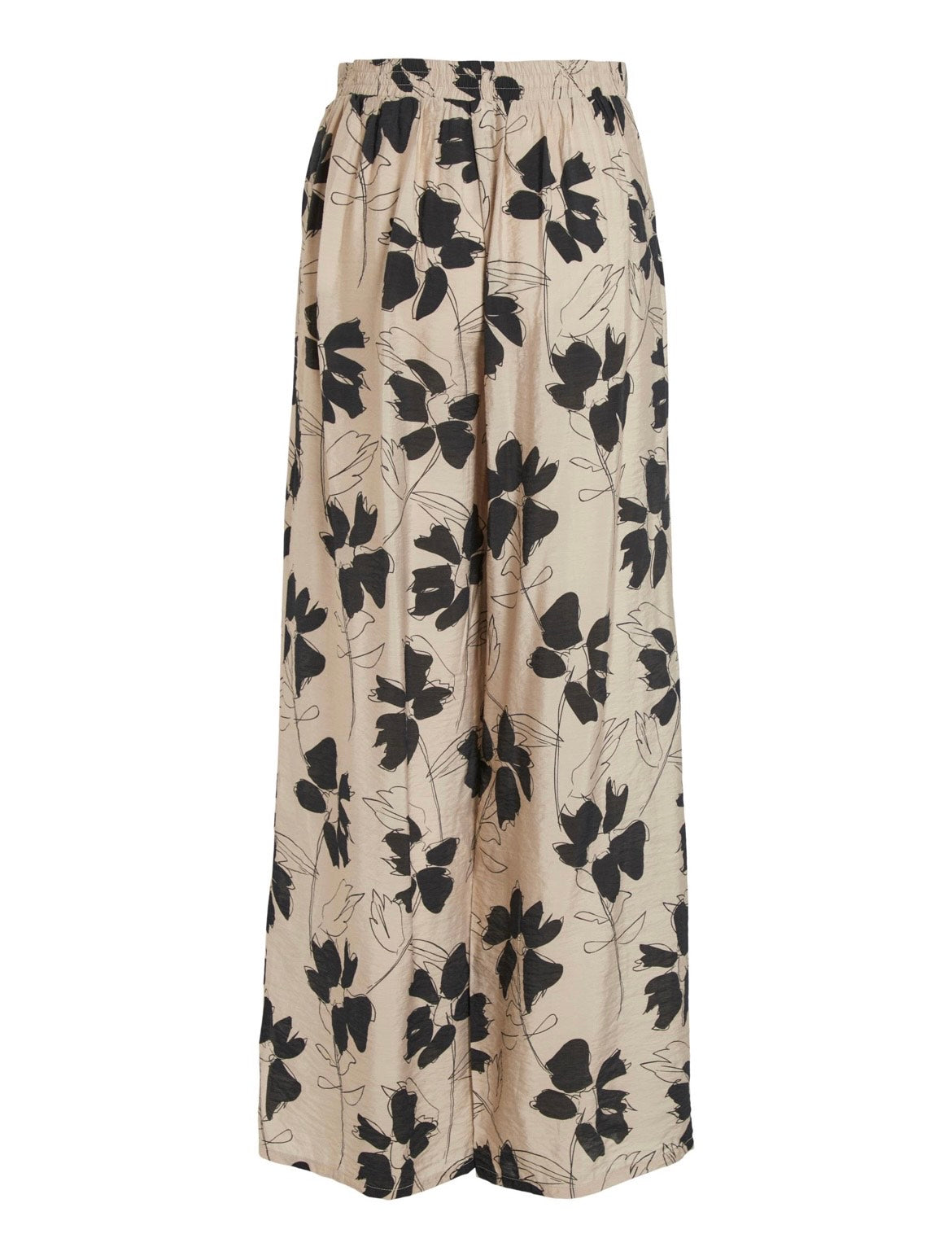 VILA - Vinicsa Ya HW wide pant - Gray feather/navy Blazer