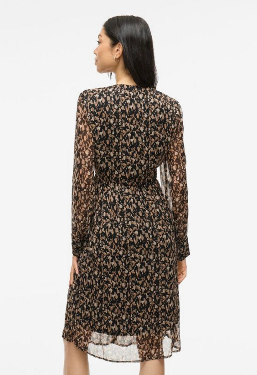VILA - Vifalia V-neck L/S dress - black Hazel