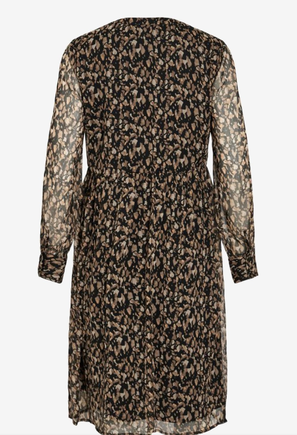 VILA - Vifalia V-neck L/S dress - black Hazel