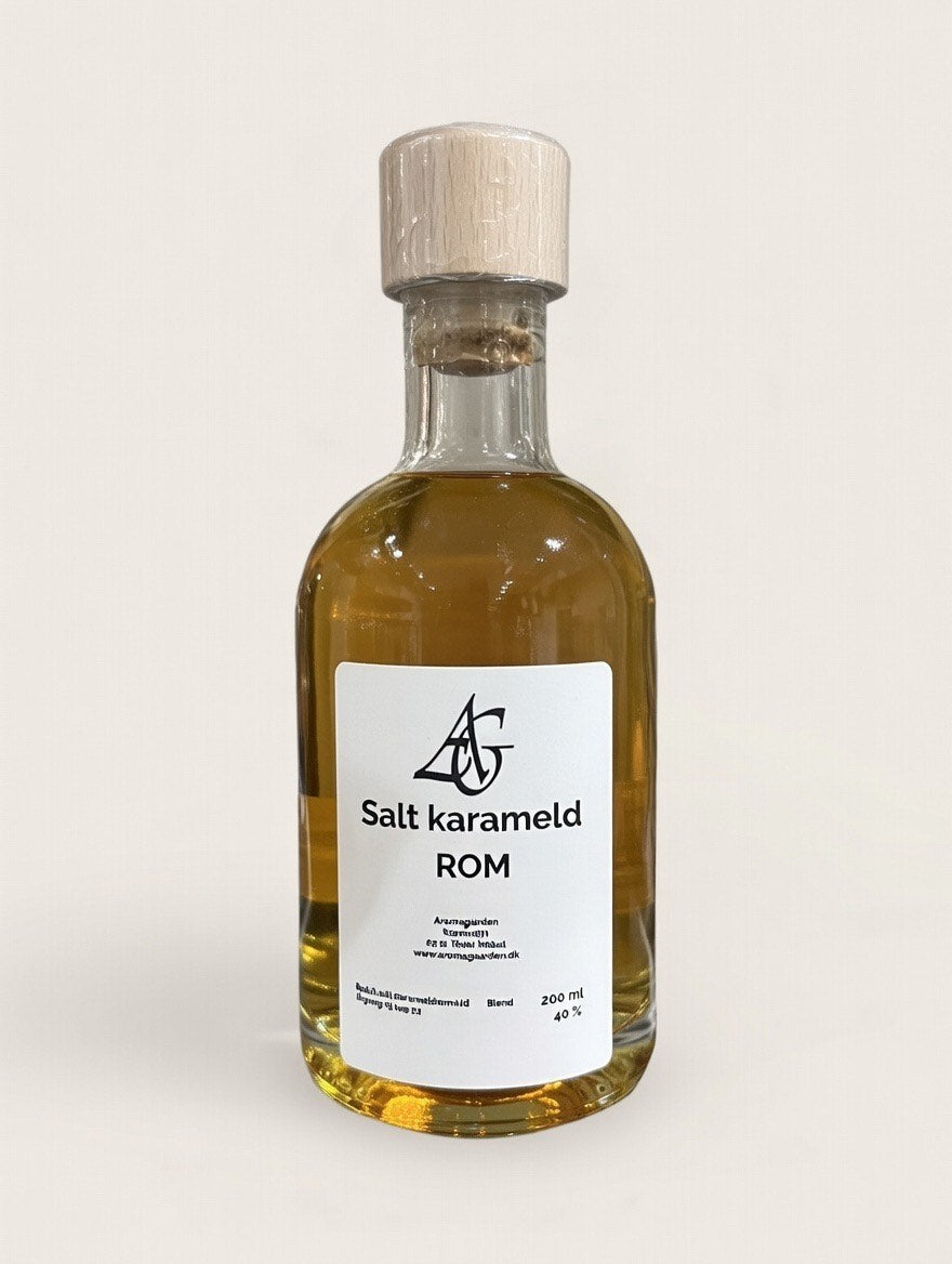 Aromagaarden Salt Karamel Rom 40% – 200 ml | Økologisk Rom fra Nørre Nebel