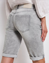Street One - Mellemlange Denimshorts - Light grey