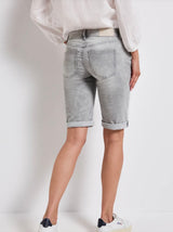 Street One - Mellemlange Denimshorts - Light grey