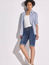 Street One - Mellemlange Denimshorts - blue