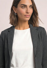 Street One elegant gråmeleret Blazer med Glimmer