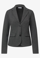 Street One elegant gråmeleret Blazer med Glimmer