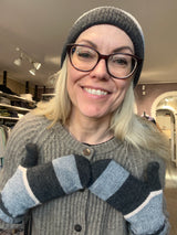 Mansted Farah vanter i dark brown – 100% lammeuld med ribkant