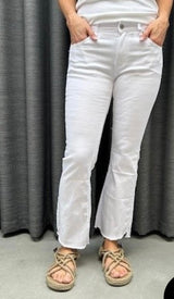 Bootcut bukser med høj talje og stretch