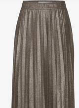 Street One - Midi plissé nederdel - glimmer beige