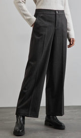 Street One - Wide leg Needle Stripe HW