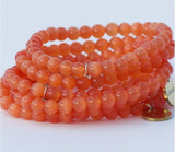 Le Mosch - Haniel armbånd Orange Tigerøje Natursten 6 mm