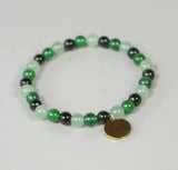 Le Mosch - Haniel armbånd i Grøn natursten mix 6 mm