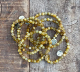 Le Mosch - Haniel armbånd Gul tigerøje natursten 6mm