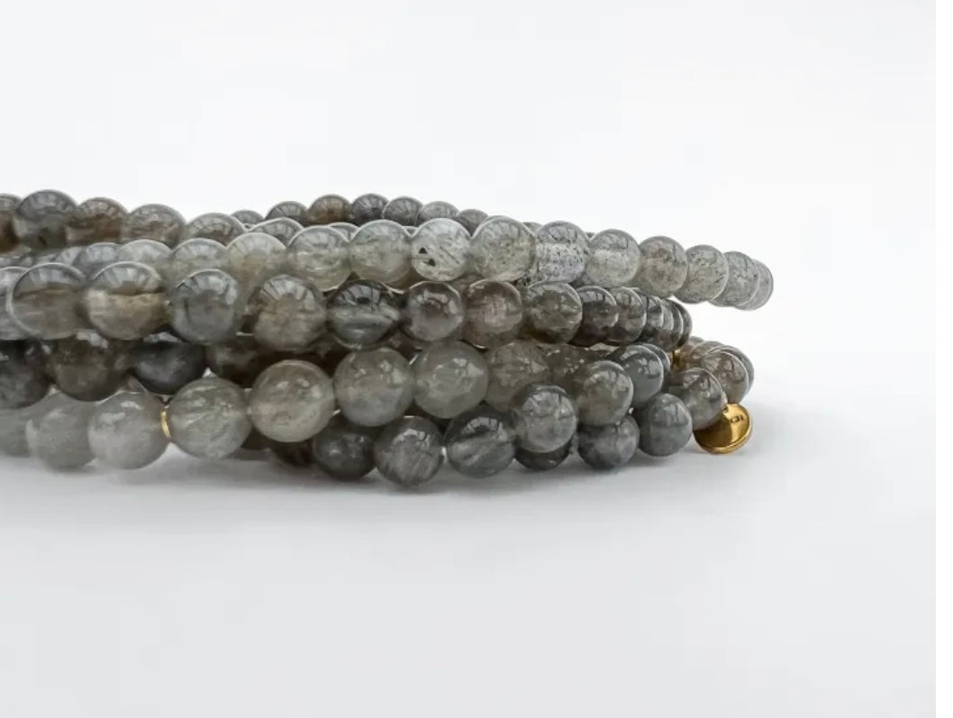 Le Mosch - Haniel armbånd Grå labradorit natursten 6mm