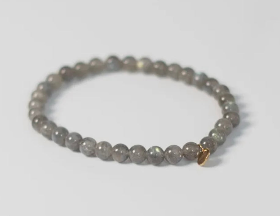 Le Mosch - Haniel armbånd Grå labradorit natursten 6mm