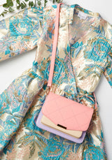 Noella - Blanca Multi Compartment Bag Coral/Purple/Nude