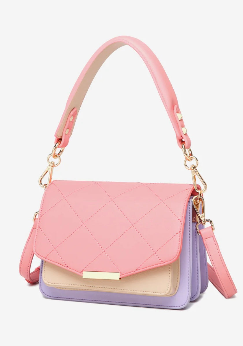 Noella - Blanca Multi Compartment Bag Coral/Purple/Nude