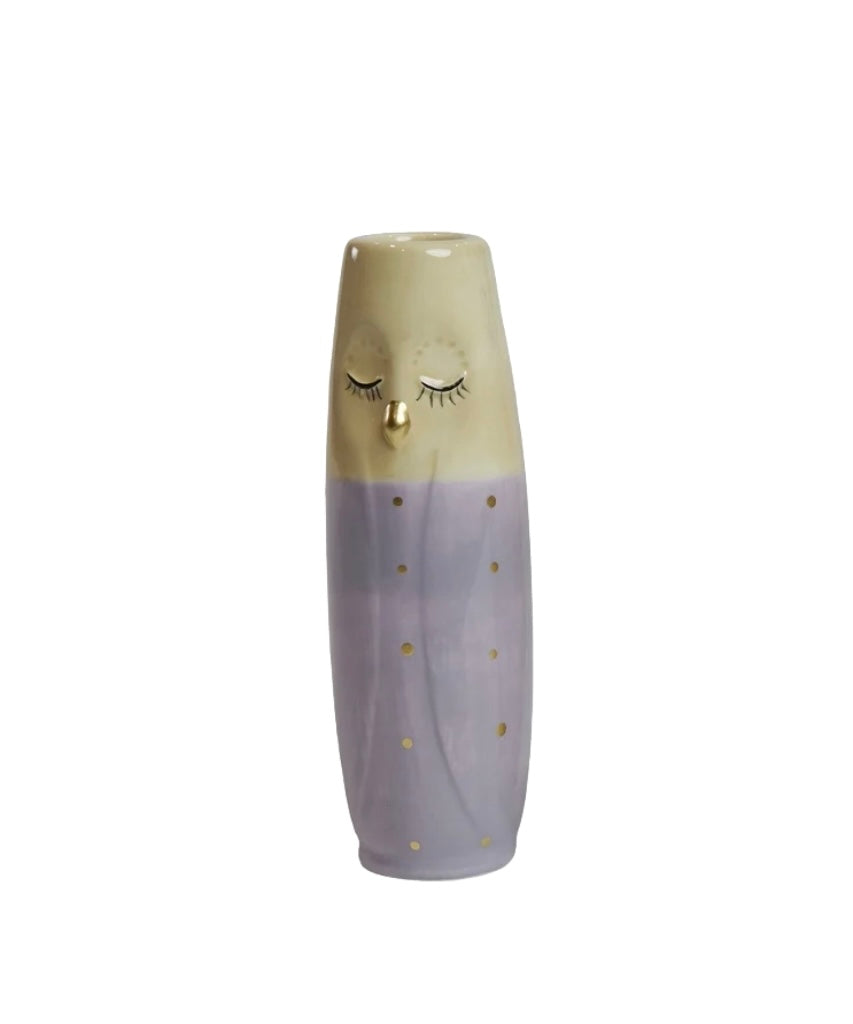 Speedtsberg - Vase Ugle  Gul/lilla - 2 varianter