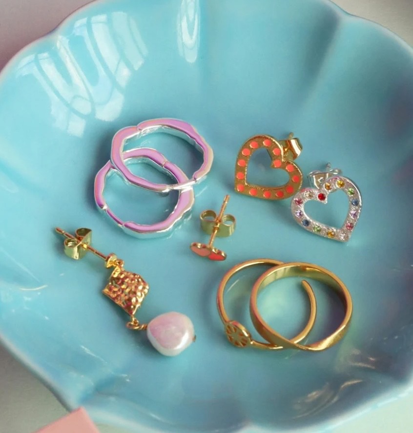LULU Copenhagen - OMG Heart ørering - 1 stk - Flere farver