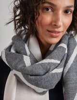 Street One - Langt Jacquard Tørklæde - Breezy Beige