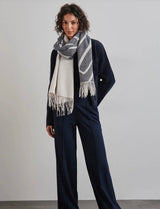 Street One - Langt Jacquard Tørklæde - Breezy Beige