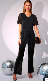 Noella - Virginia Onepiece - Sort glimmer