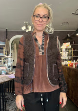 Cofur Teddy Vest T117C – unika OneSize i bomulds-teddy med genanvendt silkefór