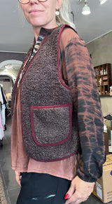 Cofur Teddy Vest T117C – unika OneSize i bomulds-teddy med genanvendt silkefór