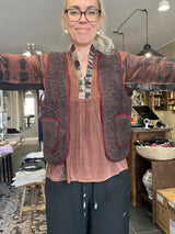 Cofur Teddy Vest T117C – unika OneSize i bomulds-teddy med genanvendt silkefór