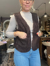 Cofur Teddy Vest T117C – unika OneSize i bomulds-teddy med genanvendt silkefór