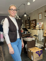Cofur Teddy Vest T117C – unika OneSize i bomulds-teddy med genanvendt silkefór