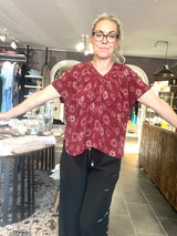 Upcyclet sari-silke med unika præg – Cofur IVY Blouse